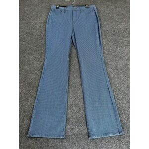 NYDJ Billie Mini Boot Women's Jeans Lift Tuck Tech Stretch Blue Stripe Size 10